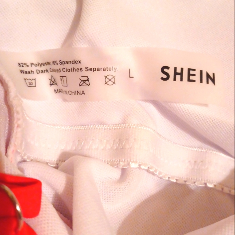 SHEIN Striped Tie Speghetti Strap Multicolor Bra 1-Piece Bathing Suiy - Picture 9 of 10